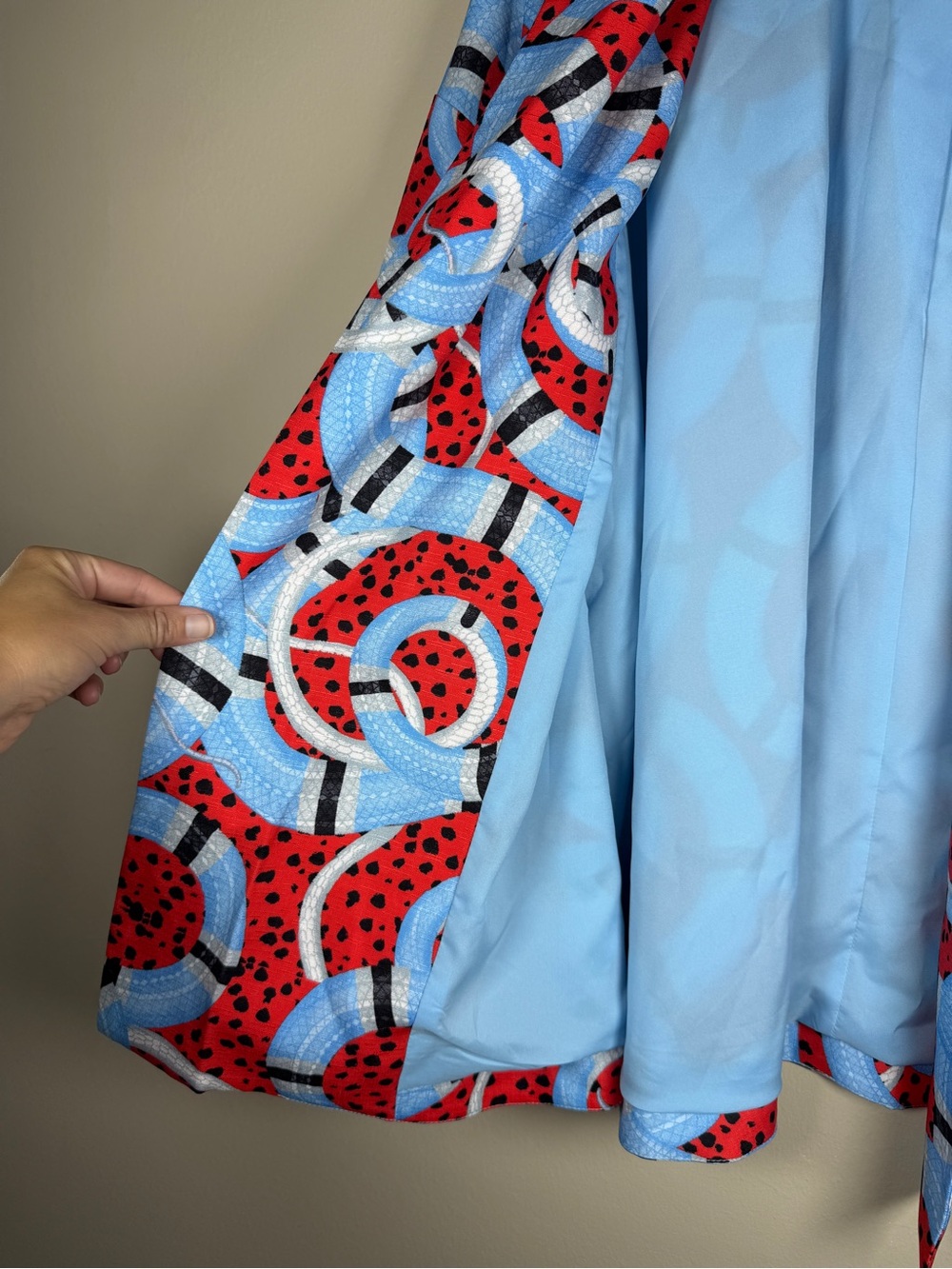Hutch Serpentine Kimono Jacket Nautical Novelty Print Sz S Business Corporate - Picture 7 of 10